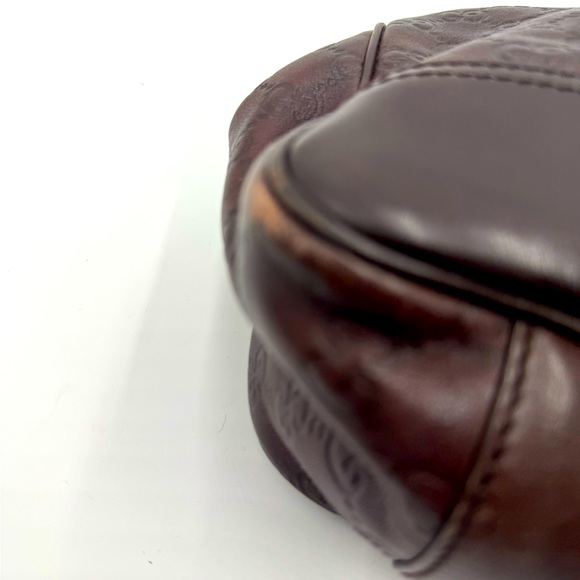 Auth Gucci GG Monogram Brown Embossed Guccissima Leather Princy Tote Bag - Picture 13 of 16